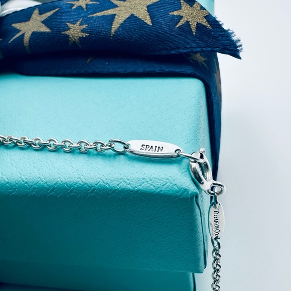 Tiffany & Co. 11 mm Open Heart Bracelet in Sterling Silver 7.5” with Pouch - Picture 8 of 10